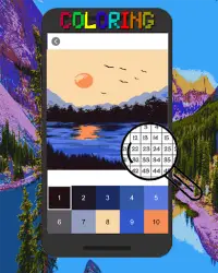 Landscape Pixel Art Coloring By Number Screen Shot 5