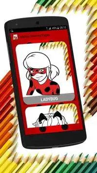Coloring Pages for Ladybug and cat noir Screen Shot 1