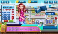 सुपरमार्केट शॉपिंग कैश रजिस्टर: कैशियर गेम्स Screen Shot 6