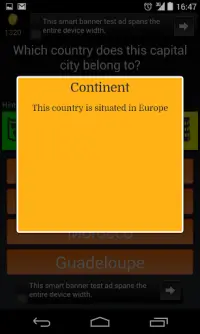 Capital City to Country Quiz Screen Shot 4