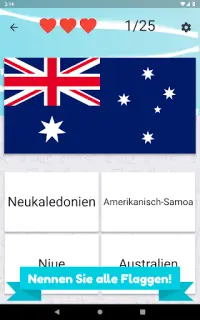 Ozeanien und Australien Quiz - Länder und Flaggen Screen Shot 9
