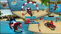 Water surfer moto fiets race Screen Shot 5