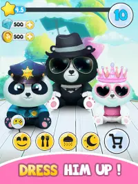 Pu - Cute giant panda bear, virtual pet care game Screen Shot 8