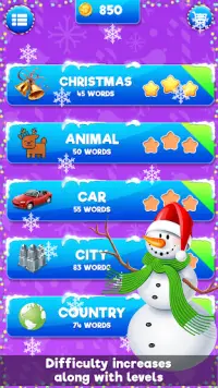 Christmas Word Finder : Word Puzzle Game Screen Shot 2