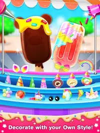 ユニコーン 氷 クリーム ポップ ＆ アイスキャンディー- 氷 クリーム ゲーム Screen Shot 9