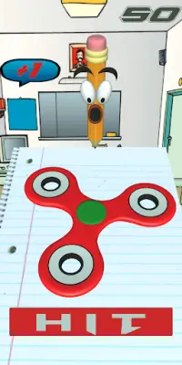 Hit the Fidget Spinner 3D Game Screen Shot 0