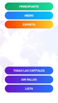 Quiz Capitales del Mundo Juego Screen Shot 2