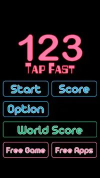 123 Numbers Tap Fast Game - How Old is Your Brain? Screen Shot 2