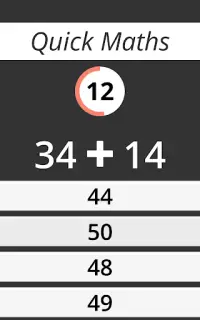 Casual Quick Maths Screen Shot 2