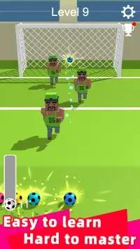 स्ट्रेट स्ट्राइक - 3 डी फुटबॉल शॉट गेम Screen Shot 5