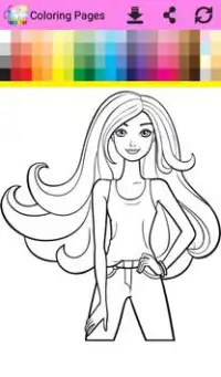 Coloring Book Barbi Screen Shot 3