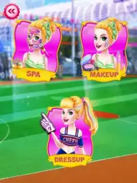 Cheerleader Girls Makeup - Be a Cricket Fan Screen Shot 4
