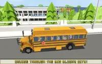 Herr Blocky Schulbus Simulator 2018 Screen Shot 0