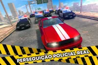 Carro Policial Ladrão Fuga 🚨 Corrida Perseguição Screen Shot 1