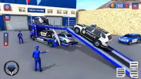 Police Car Transport Car Games Screen Shot 1