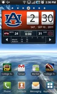 Auburn Tigers Live Clock Screen Shot 2