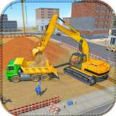 Escavadeira de grua Driving Sim City Construc