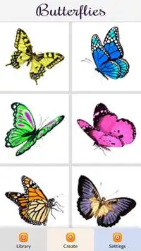 Butterflies Color by Number - Pixel Art Game Screen Shot 1