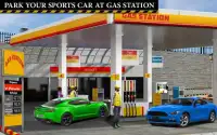 खेल कार गैस स्टेशन पार्किंग Screen Shot 0