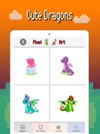 Màu rồng theo số: Pixel art dragon color Screen Shot 6