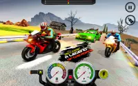 मौत मोटो बाइक दौड़ - मोटरसाइकिल दौड़ खेल Screen Shot 3