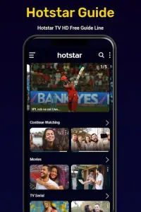 Hotstar Live Cricket TV Show - Free Movies Tips Screen Shot 1