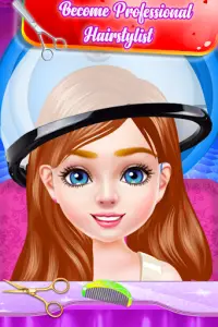 Cute Girl Hairstyle Salon – Makeover Games Screen Shot 2