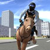 Caballo de policía montado 3D