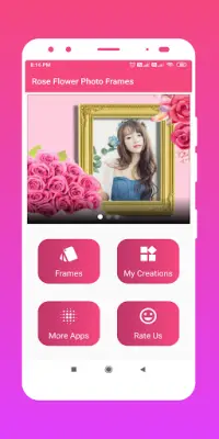 Rose Flower Photo Frames - Flower Photo Editor Screen Shot 1
