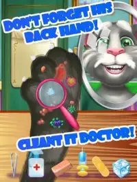 Talking Cat Hand Doctor - Hospital Care Game Screen Shot 2