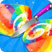 Rainbow Swiss Roll Cake Maker! New Cooking Game