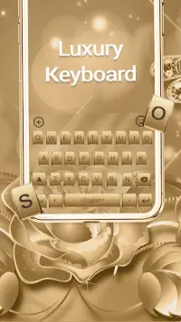 Gold Theme Urdu Keyboard - Easy Urdu Typing Screen Shot 2