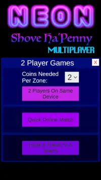 Neon Shove Ha'penny Multiplayer Screen Shot 5