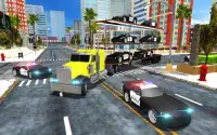 US Police Car Trailer Truck Simulator: Car Parking Screen Shot 2