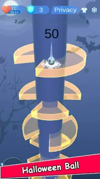 Helix Halloween Ball Jump Screen Shot 1