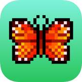 бабочка Цвет по номеру: Pixel Art бабочка