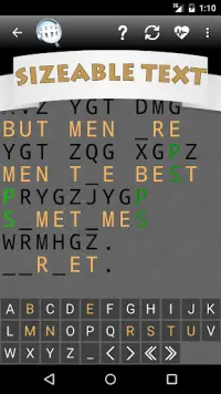 Cryptogram Word Puzzle Screen Shot 5