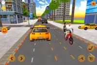 BMX Bicycle Taxi Driving: City Transport Screen Shot 1