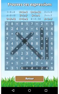 Math cachés puzzle Screen Shot 1
