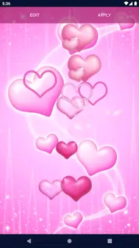 Pink Hearts Live Wallpaper Screen Shot 5