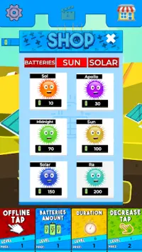 Idle Solar Power Tapping Batteries Screen Shot 2