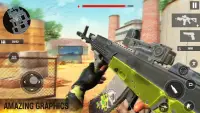 गन एक्शन गेम्स: गोली मारने वाले युद्ध हड़ताल Screen Shot 1