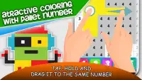 Pixel Art Robots Color By Number: Color To Relax Screen Shot 4