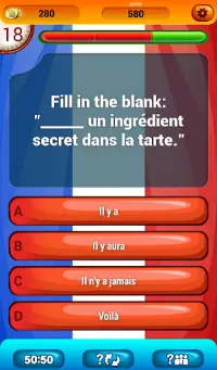 Francese Grammatica Test Quiz Screen Shot 7