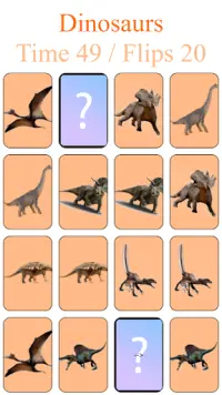 لعبة ذاكرة الأطفال - الديناصورات Screen Shot 2