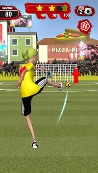 フリーキックサッカートゥーン -  3Dサッカーゲーム Screen Shot 5