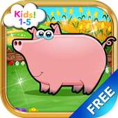 Kids Farm Animals - Kids Game 1, 2, 3 years old