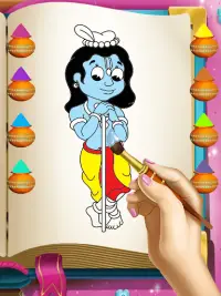 Gopi Krishna Coloring Pages - Radha Krishna Games Screen Shot 2