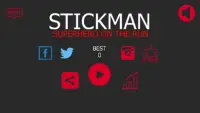 Stickman superhero on the run Screen Shot 0