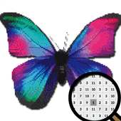 Butterfly Color By Number-Pixel Art new